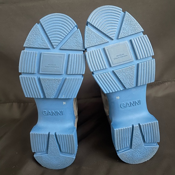 GANNI Women's Blue City Two-tone Rubber Chelsea Boots - Picture 4 of 6